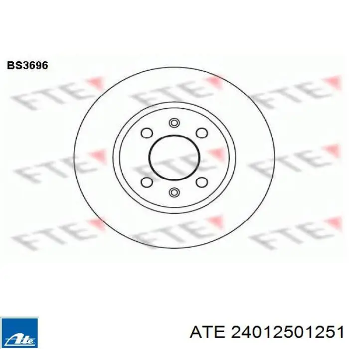 Передний тормозной диск ATE 24012501251