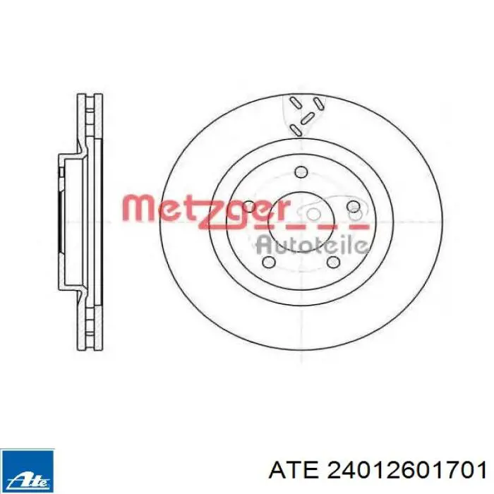 Передний тормозной диск ATE 24012601701