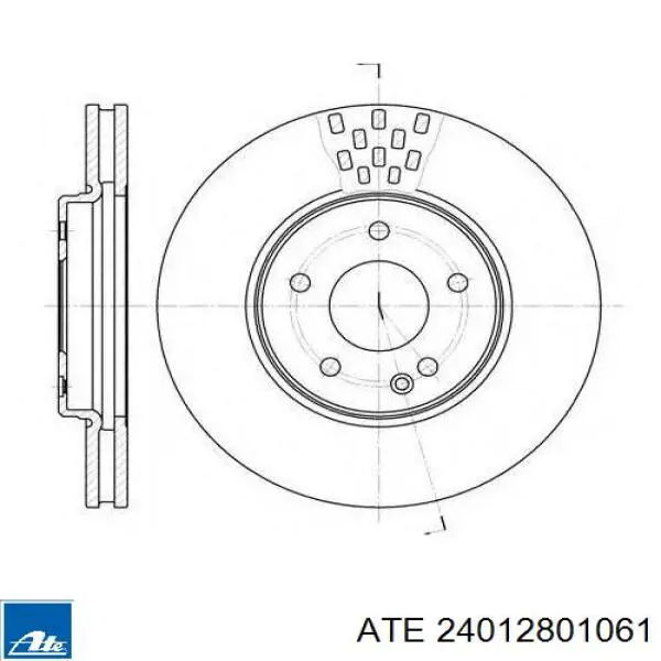 Тормоз дисковый передний ATE 24012801061 цена, от 68.19 USD