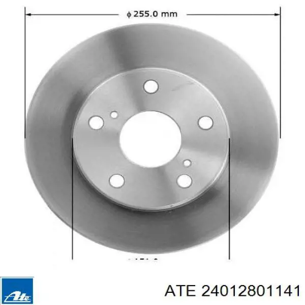 Передний тормозной диск ATE 24012801141