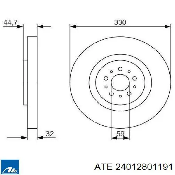 986478711 Bosch Диск тормозной передний