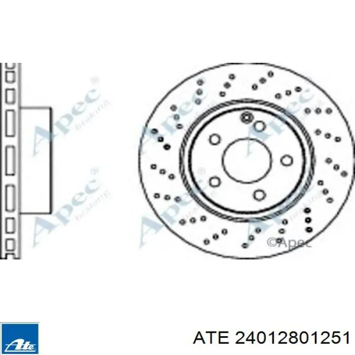 24012801251 ATE Диск тормозной передний
