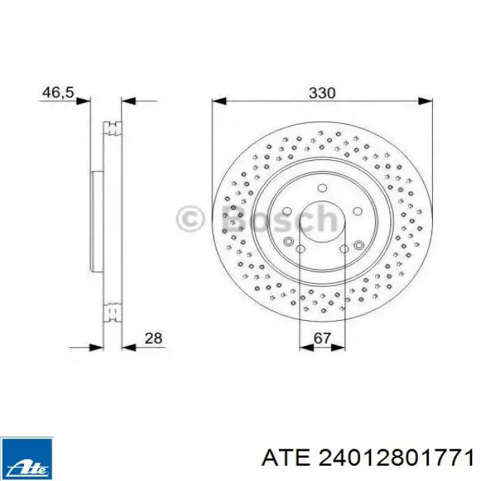 Купить 24012801771 ATE Ротор тормозной