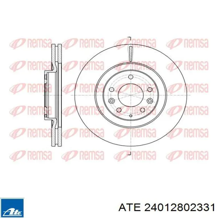 Тормоз дисковый передний ATE 24012802331 цена, от 64.53 USD