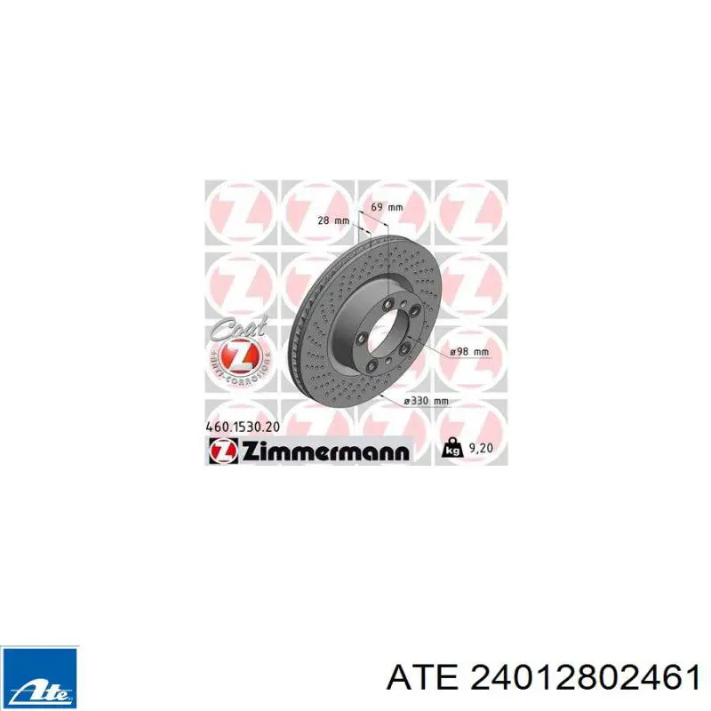 Передние тормозные диски 108336 Febi