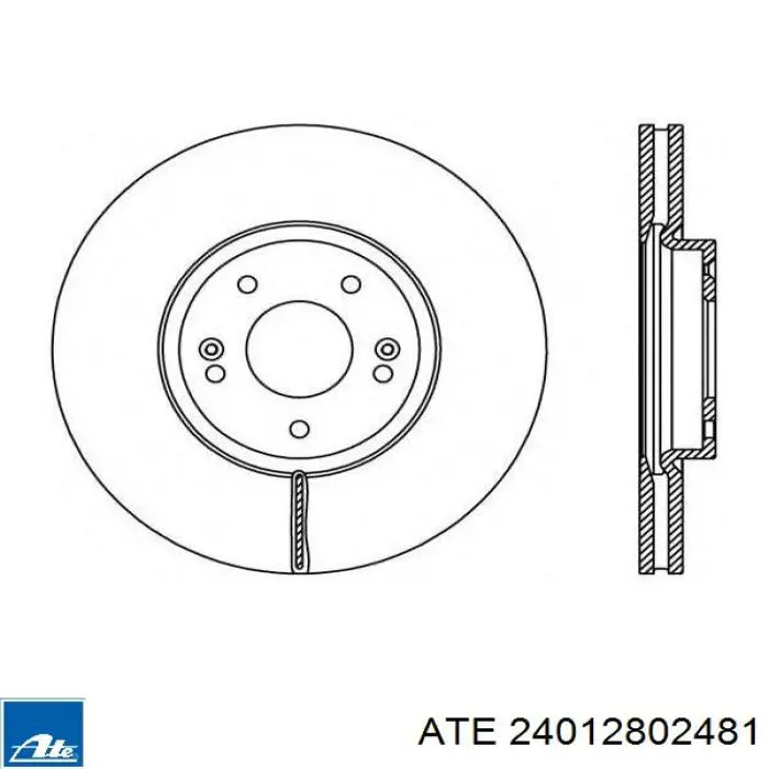 Передний тормозной диск ATE 24012802481