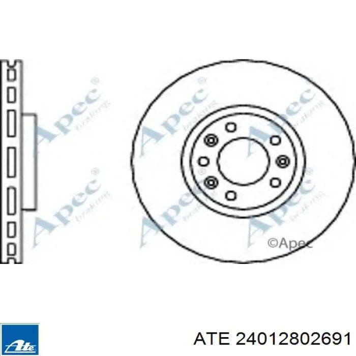 Тормоз дисковый передний ATE 24012802691 цена, от 77.04 USD