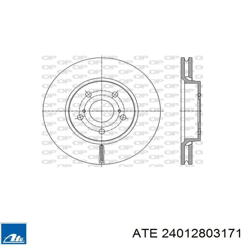 Тормоз дисковый передний ATE 24012803171 цена, от 64.74 USD