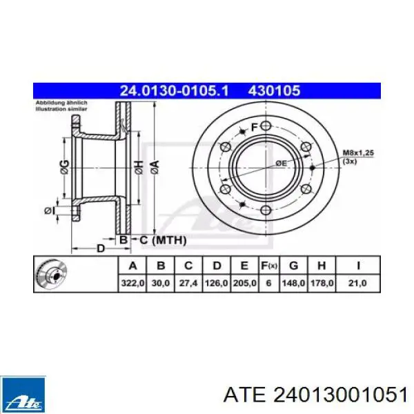 6172906 Ford Диск тормозной передний