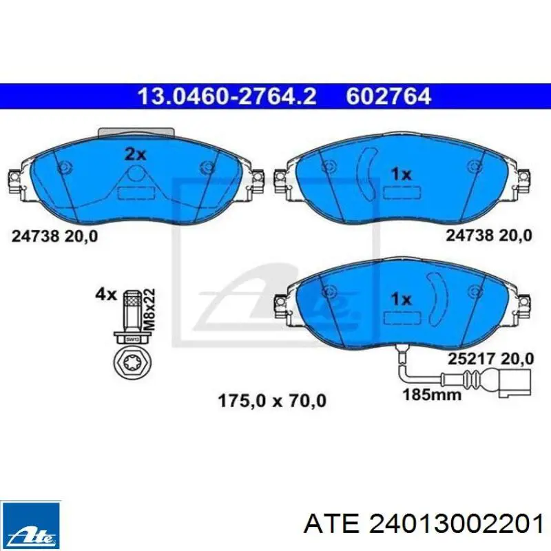 Купить 24013002201 ATE Ротор тормозной