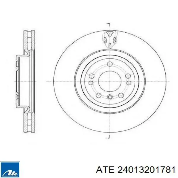 Тормоз дисковый передний ATE 24013201781 цена, от 103.17 USD
