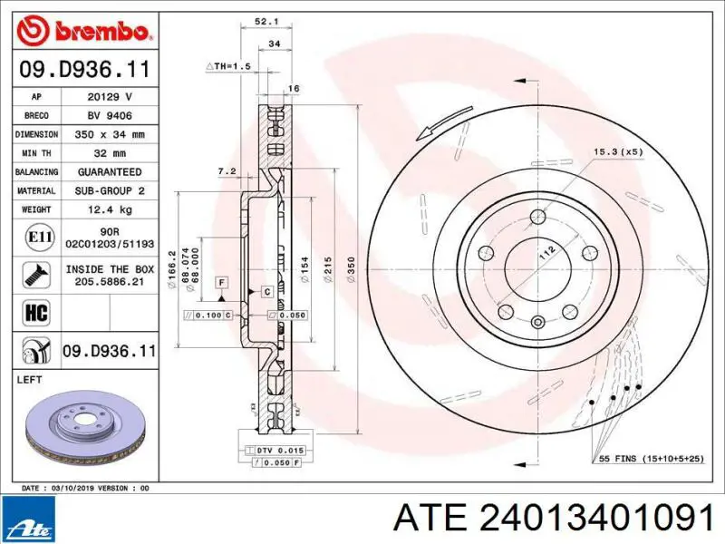 Передний тормозной диск Febi 171602
