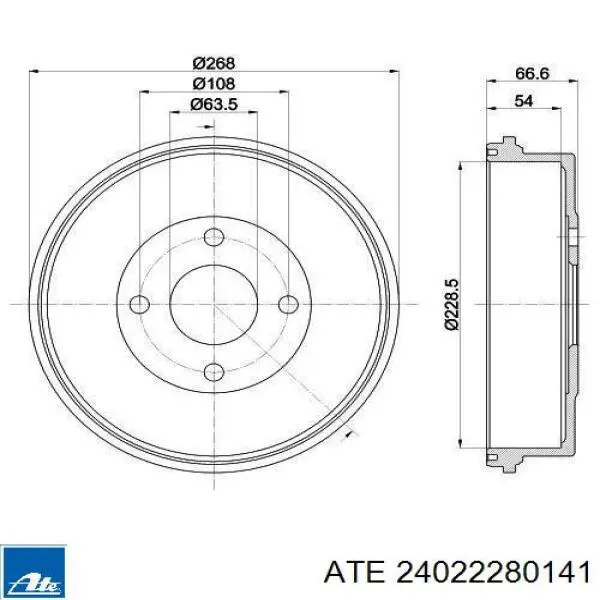 6710010 Ford Тормозной барабан