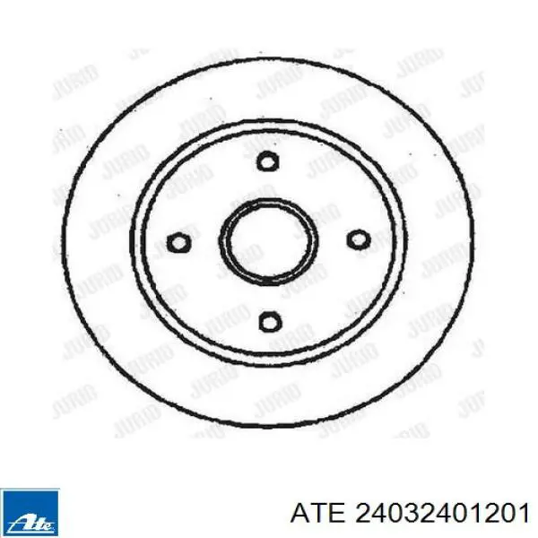 Передний тормозной диск ATE 24032401201