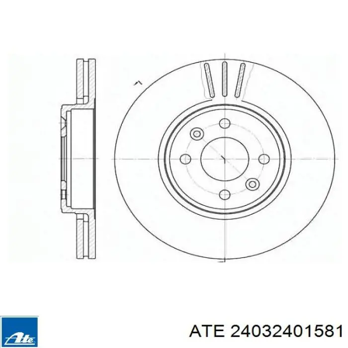 Тормоз дисковый передний ATE 24032401581 цена, от 41.96 USD