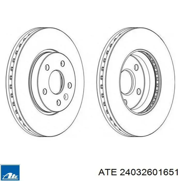 Передний тормозной диск ATE 24032601651