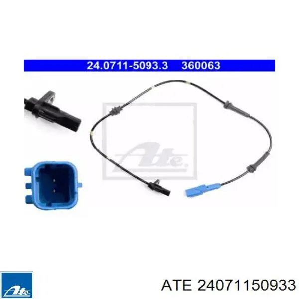 Датчик АБС (ABS) задний 24071150933 ATE