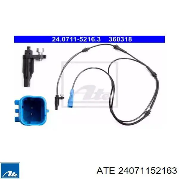 Датчик АБС (ABS) задний 24071152163 ATE