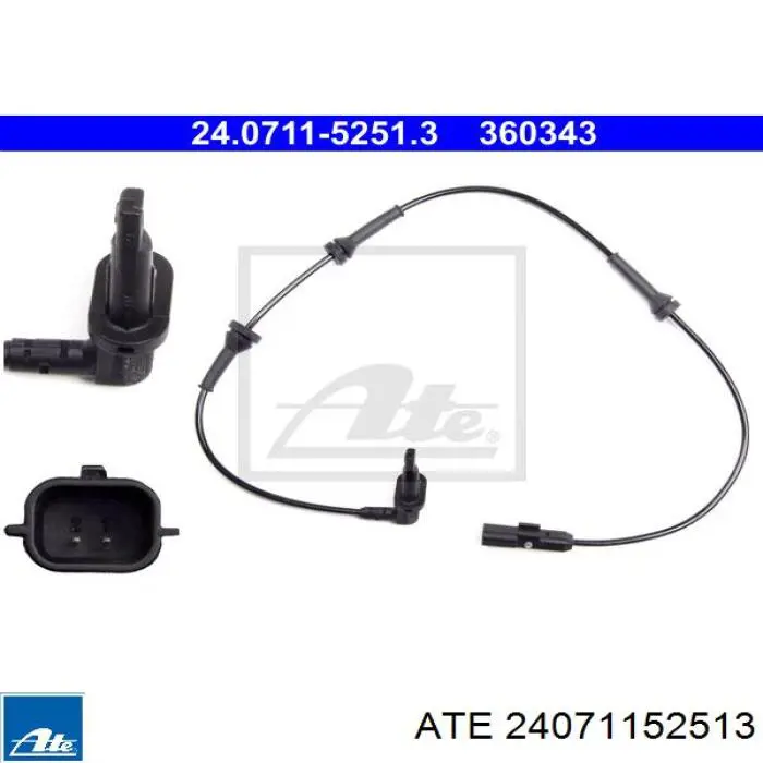 24071152513 ATE sensor dianteiro de abs