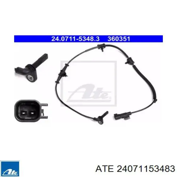 24071153483 ATE sensor dianteiro de abs