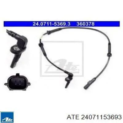 Sensor de freno, delantero 24071153693 ATE