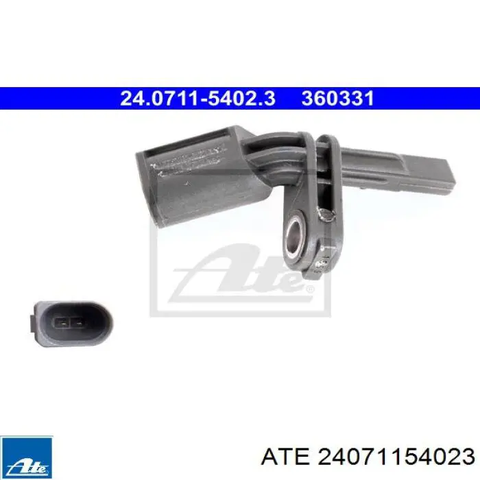 Sensor ABS trasero derecho 24071154023 ATE