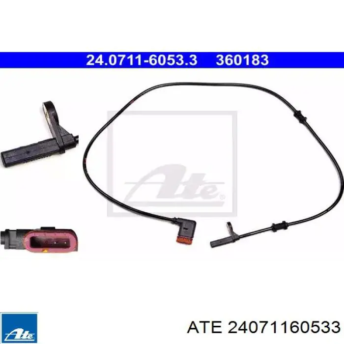 Датчик АБС (ABS) задний правый 24071160533 ATE