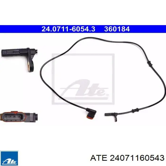 Датчик АБС (ABS) задний левый 24071160543 ATE