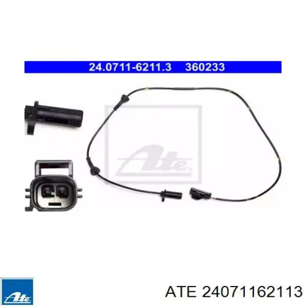 Датчик АБС (ABS) передний правый 24071162113 ATE