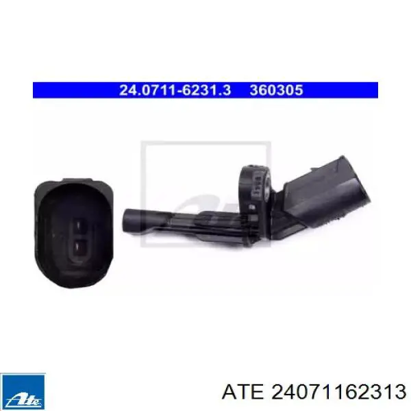 Sensor ABS, rueda trasera izquierda 24071162313 ATE