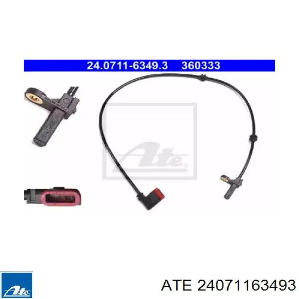 Датчик АБС (ABS) задний 24071163493 ATE