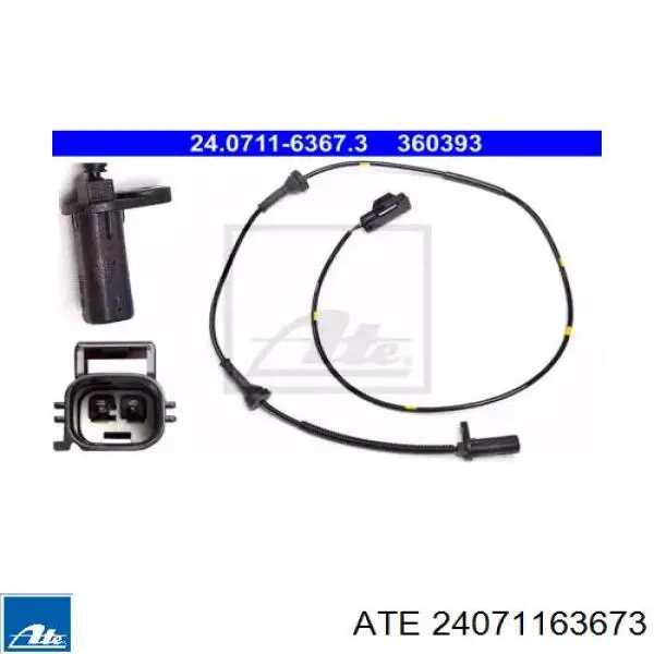 Датчик АБС (ABS) передний правый 24071163673 ATE