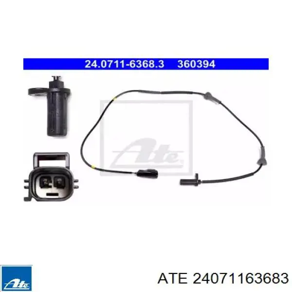 Датчик АБС (ABS) передний правый 24071163683 ATE