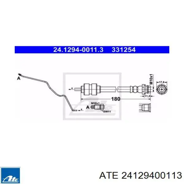 SL6631 ABS Шланг тормозной задний правый