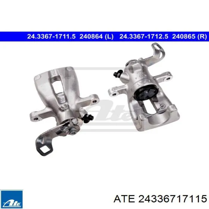 Суппорт тормозной задний левый 24336717115 ATE