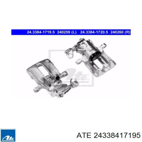 Суппорт тормозной задний левый 24338417195 ATE