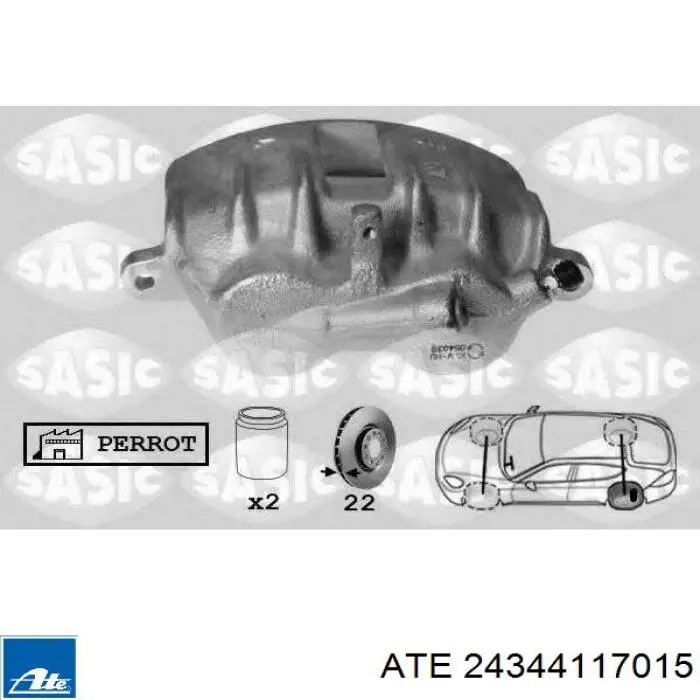 Супорт тормзной ATE 24344117015 цена, от 51.36 USD