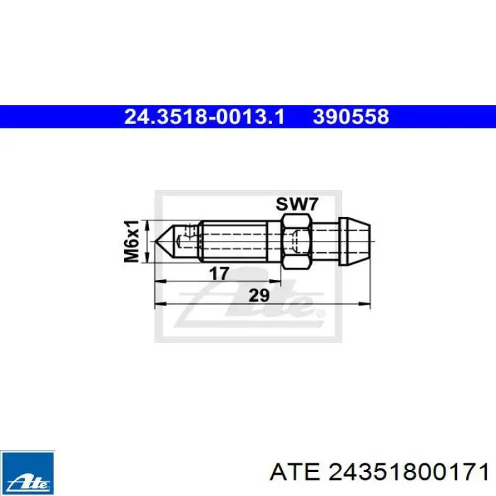 MB928290 Chrysler Штуцер прокачки суппорта тормозного заднего