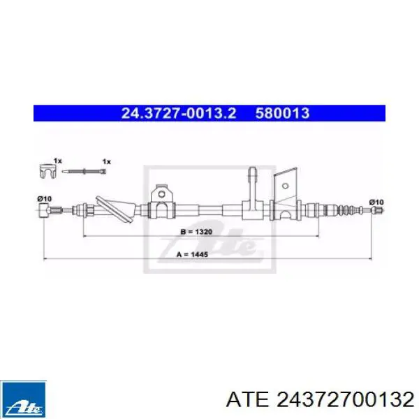 Трос ручника 24372700132 ATE