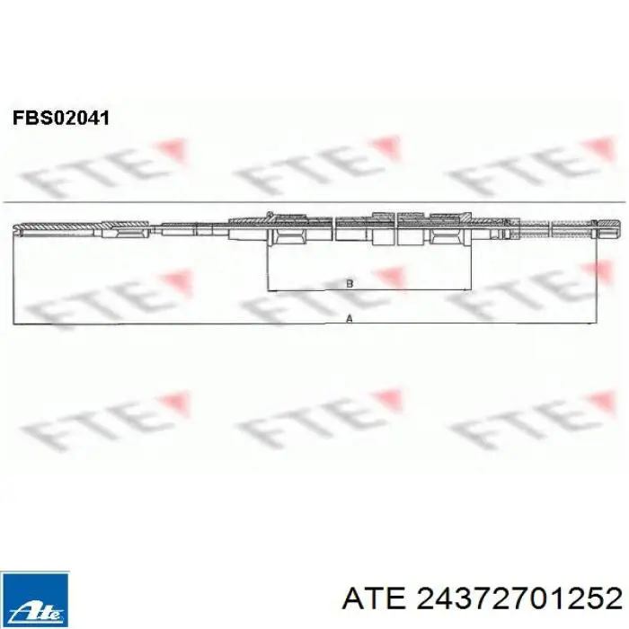 Задний трос ручника ATE 24372701252 цена, от 8.89 USD