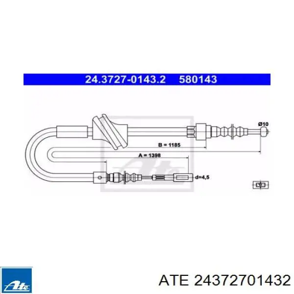 Трос ручника 24372701432 ATE