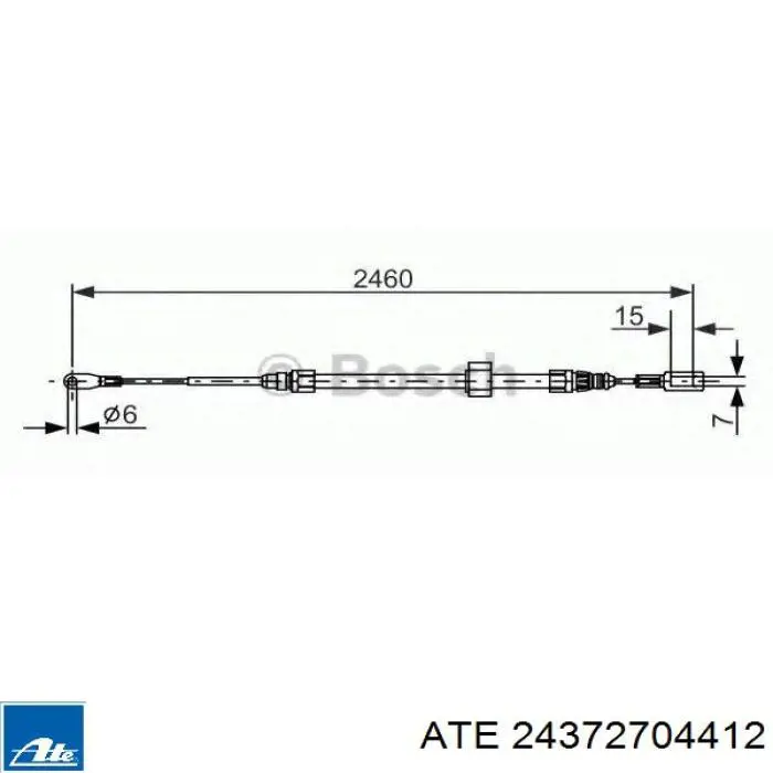 Трос ручного тормоза передний ATE 24372704412 цена, от 17.96 USD