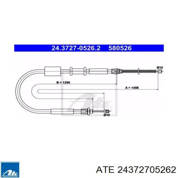 Трос ручника 24372705262 ATE