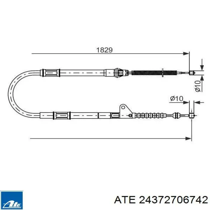 C660395 Dorman Трос стояночного тормоза передний