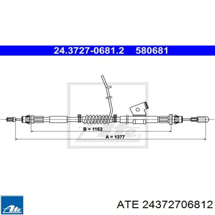 Трос ручника BK212A809BF Ford