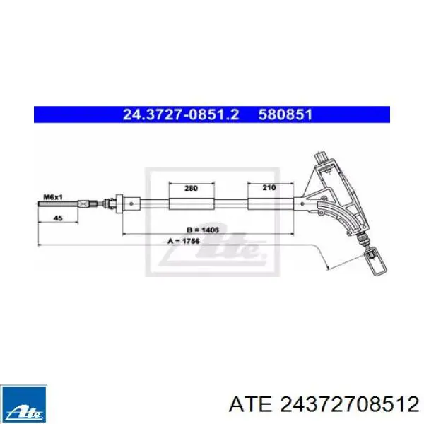 Купить 9632426480 Peugeot/Citroen Передний трос ручника