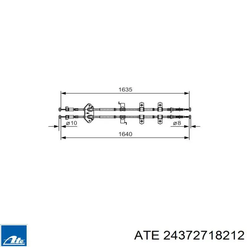 Задний трос ручника ATE 24372718212 цена, от 44.19 USD