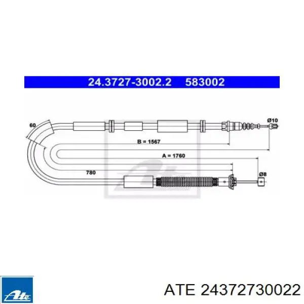 Трос стояночного тормоза задний правый Linex 220101 цена, от 20.00 USD
