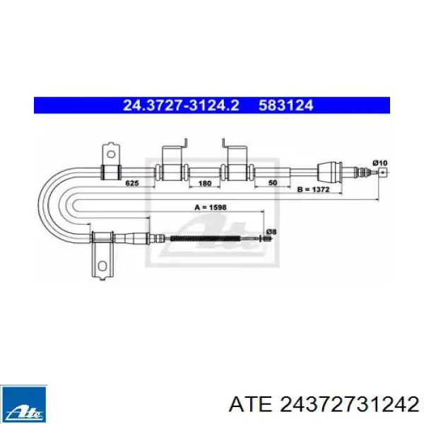 Трос ручника 24372731242 ATE