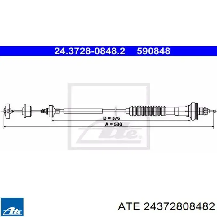 Трос сцепления ATE 24372808482